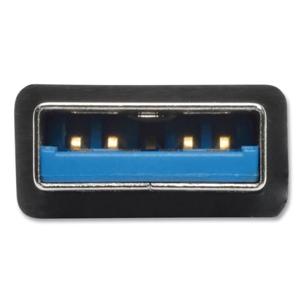 Ultra-Slim Portable Usb 3.0 Superspeed Hub, 4 Ports, Black - Image 4
