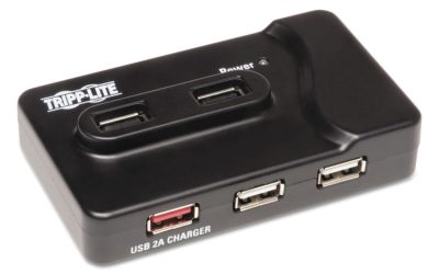 Usb 3.0 Superspeed Charging Hub, 6 Ports, Black