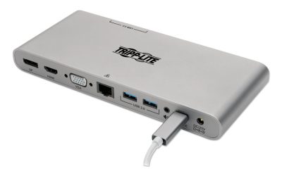 Usb Type-C Docking Station, 3.5mm/displayport/hdmi/rj45/thunderbolt 3/usb A/usb C/vga, Silver