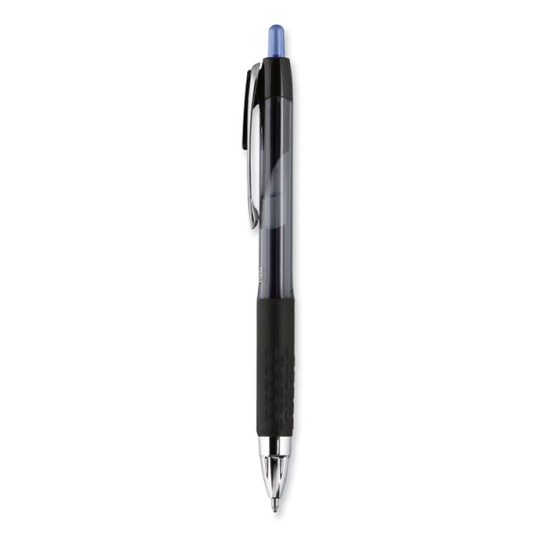 Signo 207 Gel Pen, Retractable, Bold 1 mm, Blue Ink, Smoke/Black/Blue Barrel, Dozen - Image 2