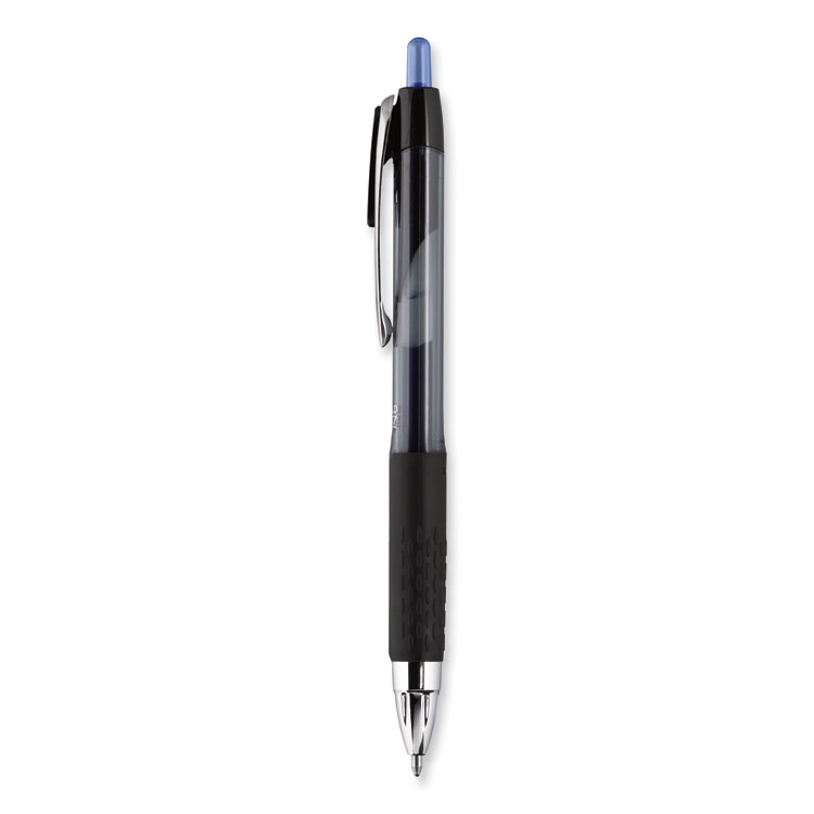 Signo 207 Gel Pen, Retractable, Bold 1 mm, Blue Ink, Smoke/Black/Blue Barrel, Dozen - Image 2