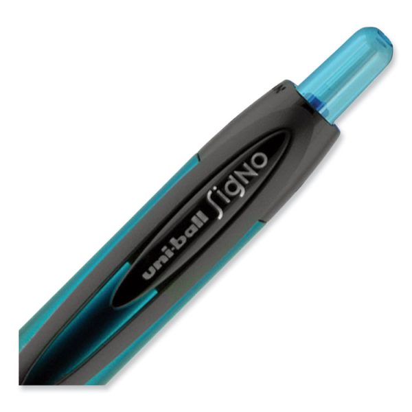 207 BLX Series Gel Pen, Retractable, Medium 0.7 mm, Blue-Infused Black Ink, Black/Blue/Smoke Barrel - Image 3