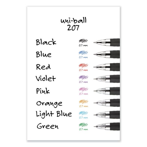 Signo 207 Gel Pen Value Pack, Retractable, Medium 0.7 mm, Black Ink, Smoke/Black Barrel, 36/Box - Image 6
