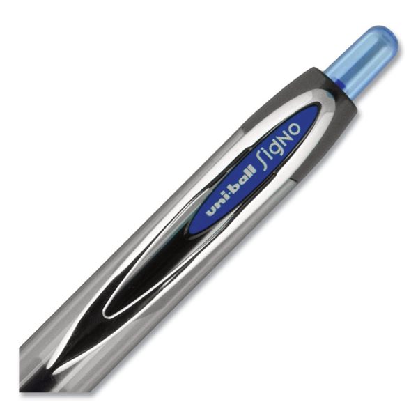 Signo 207 Gel Pen, Retractable, Medium 0.7 mm, Blue Ink, Smoke/Black/Blue Barrel, 36/Box - Image 4