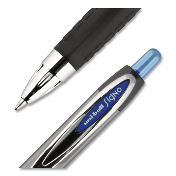 Signo 207 Gel Pen, Retractable, Medium 0.7 mm, Blue Ink, Smoke/Black/Blue Barrel, 36/Box - Image 5