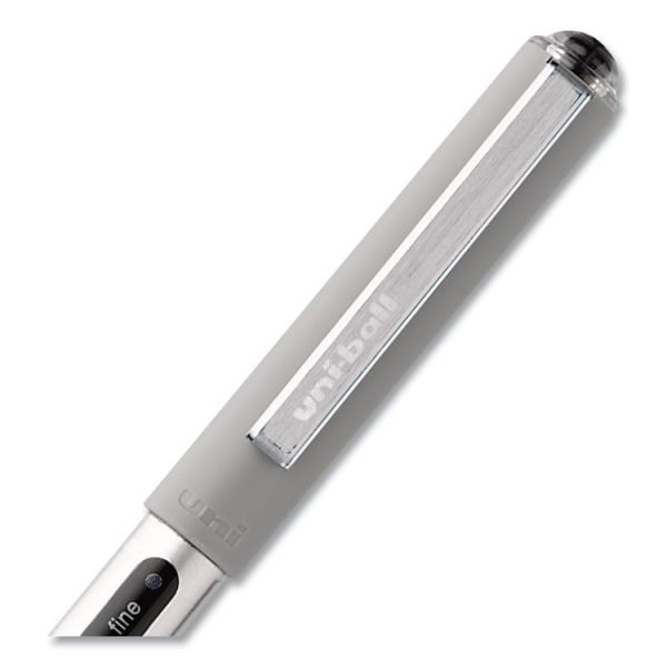 VISION Roller Ball Pen, Stick, Fine 0.7 mm, Black Ink, Silver/Black/Clear Barrel, 36/Pack - Image 4