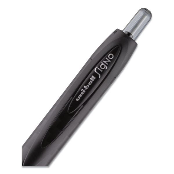 307 Gel Pen, Retractable, Medium 0.7 Mm, Black Ink, Black Barrel, Dozen - Image 4