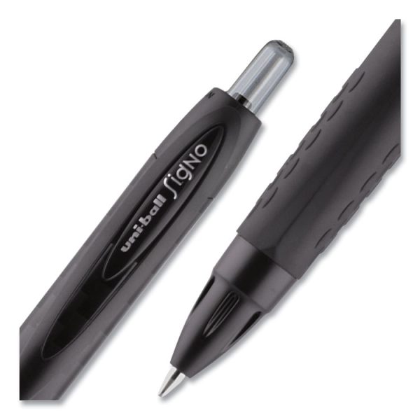 307 Gel Pen, Retractable, Medium 0.7 Mm, Black Ink, Black Barrel, Dozen - Image 5