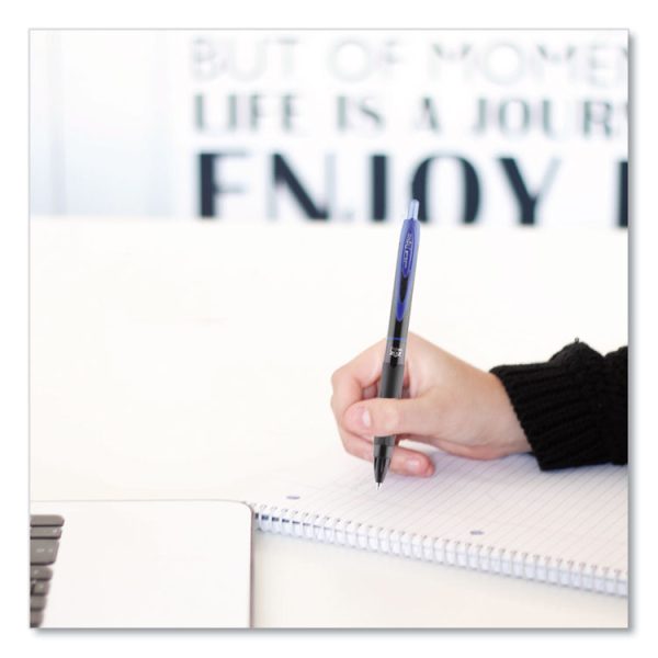 307 Gel Pen, Retractable, Medium 0.7 Mm, Black Ink, Black Barrel, Dozen - Image 8
