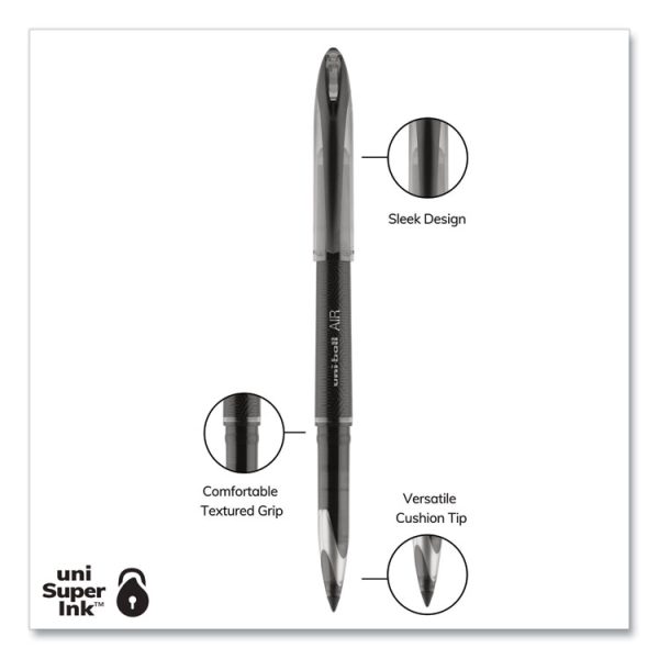 Air Porous Rollerball Pen, Medium 0.7 Mm, Black Ink/barrel, Dozen - Image 10