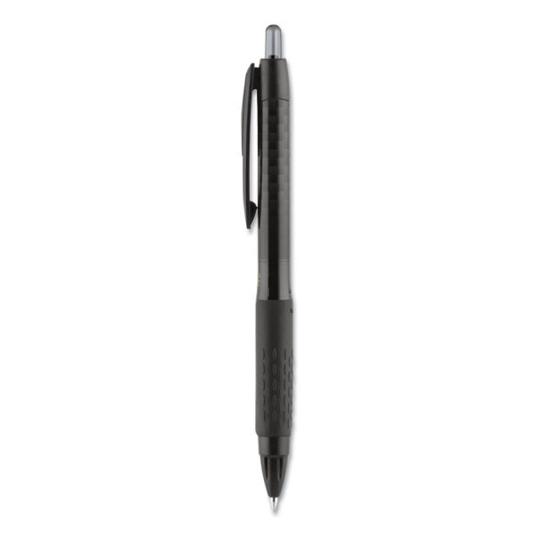 307 Gel Pen, Retractable, Fine 0.5 mm, Black Ink, Black Barrel, Dozen