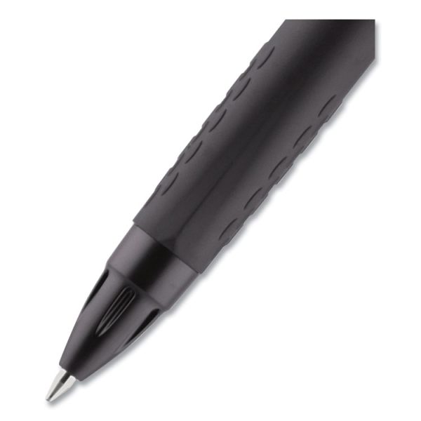 307 Gel Pen, Retractable, Fine 0.5 mm, Black Ink, Black Barrel, Dozen - Image 2