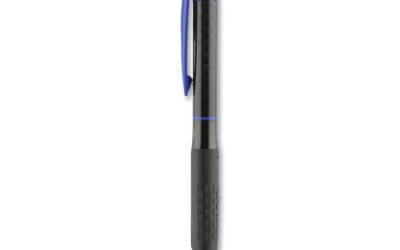 307 Gel Pen, Retractable, Fine 0.5 mm, Blue Ink, Black Barrel, Dozen