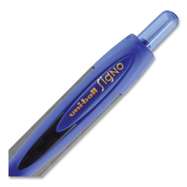 307 Gel Pen, Retractable, Fine 0.5 mm, Blue Ink, Black Barrel, Dozen - Image 3