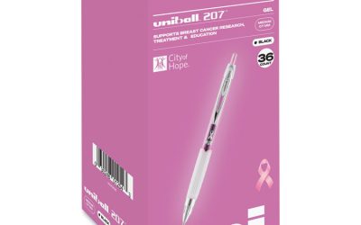 207 Office Pack Gel Pen, Retractable, Medium 0.7 mm, Black Ink, Pink/Translucent White Barrel, 36/Pack