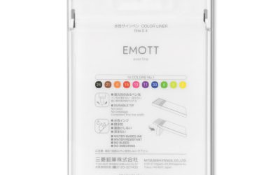 Emott Porous Point Pen, Stick, Fine 0.4 Mm, Assorted Ink Colors, White Barrel, 10/pack
