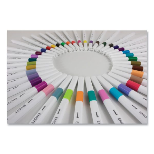 Emott Porous Point Pen, Stick, Fine 0.4 Mm, Assorted Ink Colors, White Barrel, 10/pack - Image 9