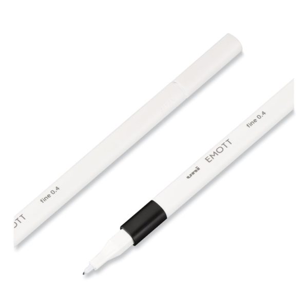 Emott Ever Fine Porous Point Pen, Stick, Fine 0.4 Mm, Assorted Ink Colors, White Barrel, 40/pack - Image 5