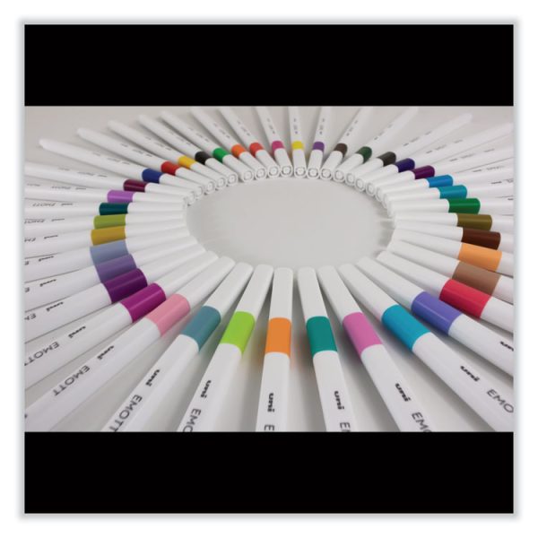 Emott Ever Fine Porous Point Pen, Stick, Fine 0.4 Mm, Assorted Ink Colors, White Barrel, 40/pack - Image 8