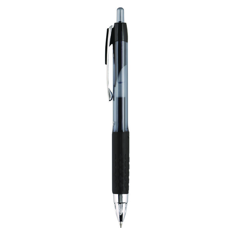 Signo 207 Gel Pen, Retractable, Medium 0.7 Mm, Black Ink, Smoke/black Barrel, Dozen - Image 4