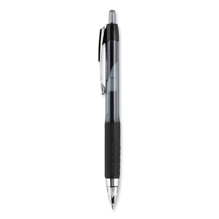 Signo 207 Gel Pen, Retractable, Medium 0.7 Mm, Black Ink, Smoke/black Barrel, Dozen - Image 5