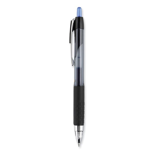 Signo 207 Gel Pen, Retractable, Medium 0.7 Mm, Blue Ink, Smoke/black/blue Barrel, Dozen - Image 3