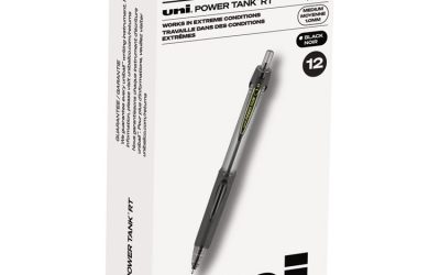 Power Tank Rt Ballpoint Pen, Retractable, Bold 1 Mm, Black Ink, Smoke/black Barrel, Dozen