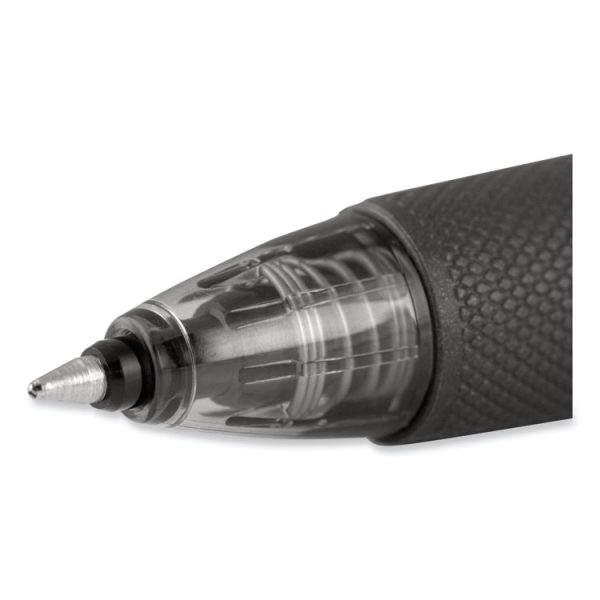 Power Tank Rt Ballpoint Pen, Retractable, Bold 1 Mm, Black Ink, Smoke/black Barrel, Dozen - Image 3