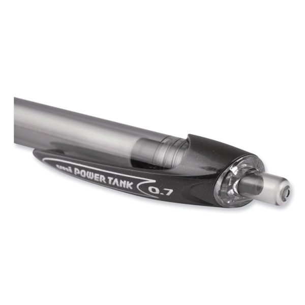 Power Tank Rt Ballpoint Pen, Retractable, Bold 1 Mm, Black Ink, Smoke/black Barrel, Dozen - Image 4