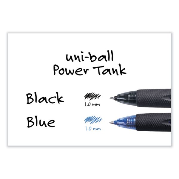 Power Tank Rt Ballpoint Pen, Retractable, Bold 1 Mm, Black Ink, Smoke/black Barrel, Dozen - Image 6