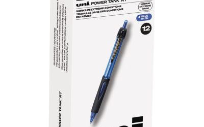 Power Tank RT Ballpoint Pen, Retractable, Bold 1 mm, Blue Ink, Translucent Blue/Black Barrel, Dozen