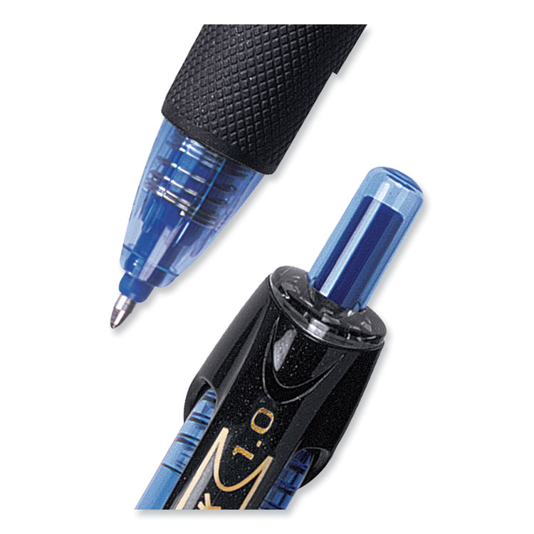 Power Tank RT Ballpoint Pen, Retractable, Bold 1 mm, Blue Ink, Translucent Blue/Black Barrel, Dozen - Image 5