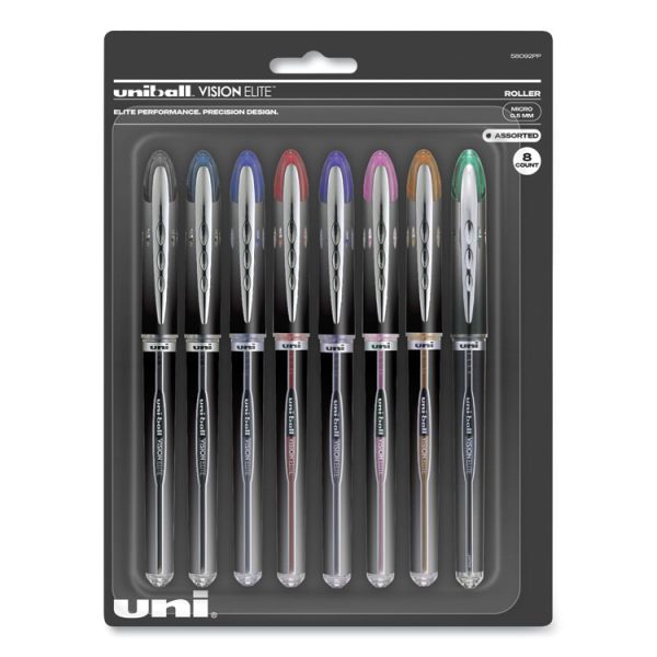 VISION ELITE Hybrid Gel Pen, Stick, Fine 0.5 mm, Assorted Ink and Barrel Colors