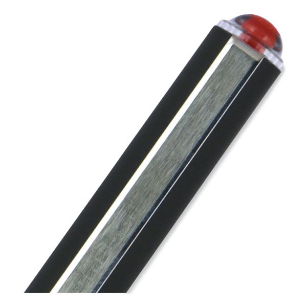 VISION Roller Ball Pen, Stick, Extra-Fine 0.5 mm, Red Ink, Gray/Red Barrel, Dozen - Image 6