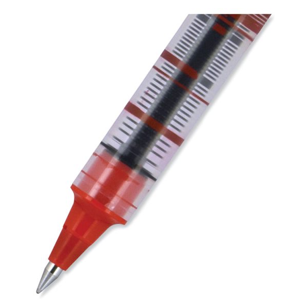 VISION Roller Ball Pen, Stick, Extra-Fine 0.5 mm, Red Ink, Gray/Red Barrel, Dozen - Image 7