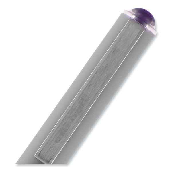 VISION Roller Ball Pen, Stick, Fine 0.7 mm, Violet Ink, Silver/Violet/Clear Barrel, Dozen - Image 6