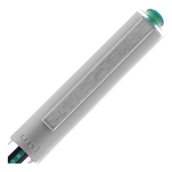 VISION Roller Ball Pen, Stick, Fine 0.7 mm, Green Ink, Silver/Green/Clear Barrel, Dozen - Image 6