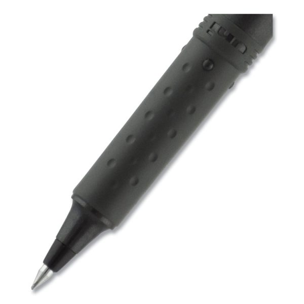 Grip Roller Ball Pen, Stick, Extra-Fine 0.5 mm, Black Ink, Black Barrel, Dozen - Image 2