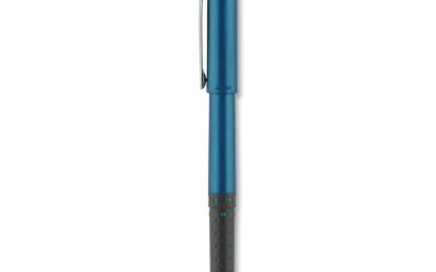 Grip Roller Ball Pen, Stick, Extra-Fine 0.5 mm, Blue Ink, Blue Barrel, Dozen