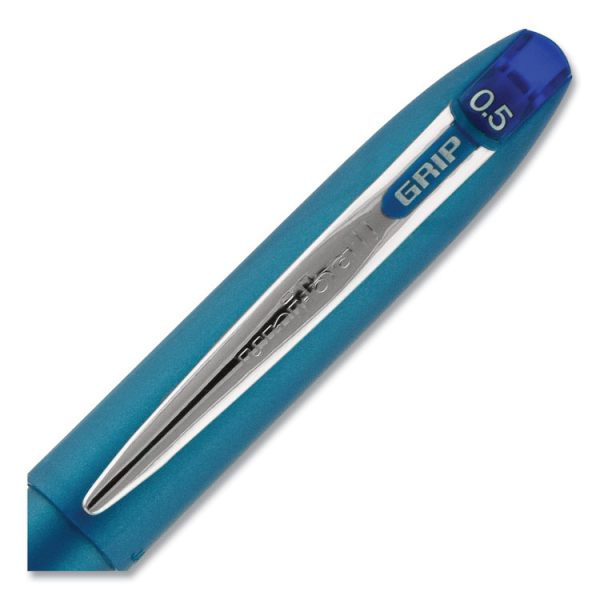 Grip Roller Ball Pen, Stick, Extra-Fine 0.5 mm, Blue Ink, Blue Barrel, Dozen - Image 3