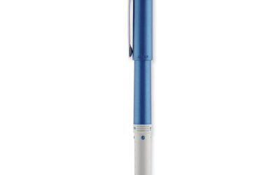 Grip Roller Ball Pen, Stick, Fine 0.7 Mm, Blue Ink, Blue Barrel, Dozen