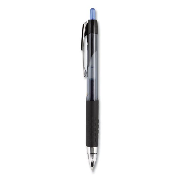 Signo 207 Gel Pen, Retractable, Fine 0.5 mm, Blue Ink, Smoke/Black/Blue Barrel, Dozen - Image 2