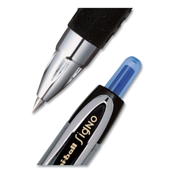 Signo 207 Gel Pen, Retractable, Fine 0.5 mm, Blue Ink, Smoke/Black/Blue Barrel, Dozen - Image 5