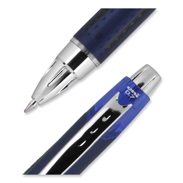 Jetstream Retractable Hybrid Gel Pen, Fine 0.7 mm, Blue Ink, Blue/Silver Barrel - Image 5