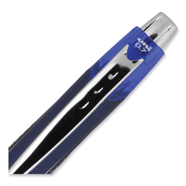 Jetstream Retractable Hybrid Gel Pen, Fine 0.7 mm, Blue Ink, Blue/Silver Barrel - Image 6