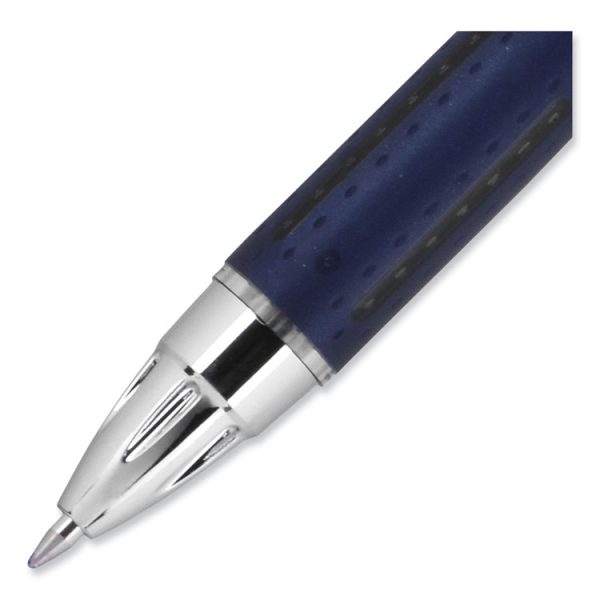 Jetstream Retractable Hybrid Gel Pen, Fine 0.7 mm, Blue Ink, Blue/Silver Barrel - Image 7