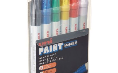 Permanent Marker, Medium Bullet Tip, Assorted Colors, 6/set