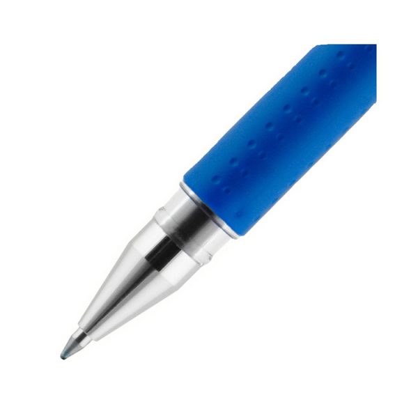 Signo GRIP Gel Pen, Stick, Medium 0.7 mm, Blue Ink, Clear/Blue/Silver Barrel, Dozen - Image 6