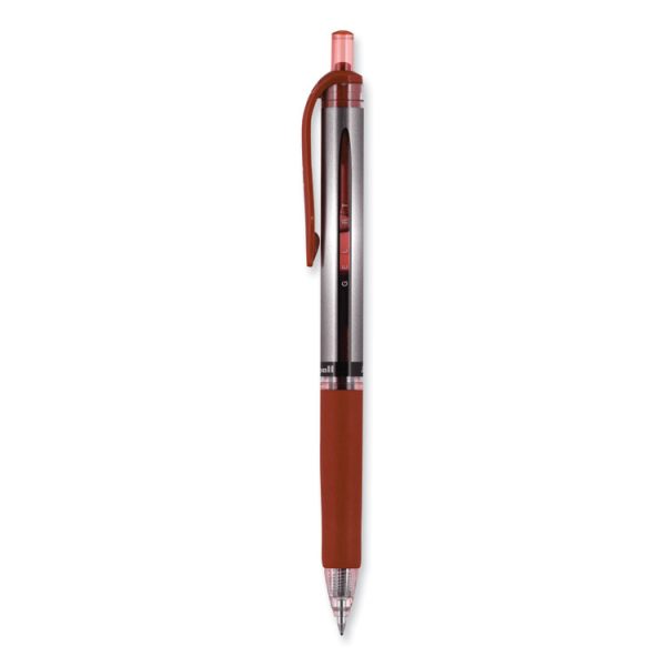 Signo Gel Pen, Retractable, Medium 0.7 mm, Red Ink, Silver/Red Barrel, Dozen - Image 3