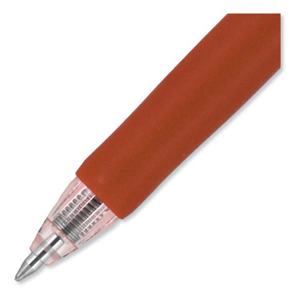 Signo Gel Pen, Retractable, Medium 0.7 mm, Red Ink, Silver/Red Barrel, Dozen - Image 7